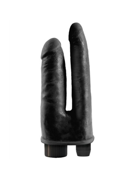 KING COCK PENE DOBLE CON VIBRADOR NEGRO