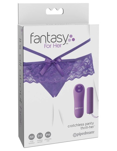 Tanga Vibrador Lila Con Abertura Fantasy For Her