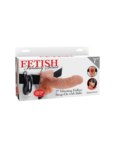 PENE REALÍSTICO VIBRADOR CON ARNÉS 19 CM MORADO