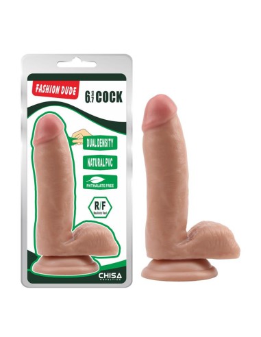 Dildo Dual Density Fashion Dude 17 cm Natural
