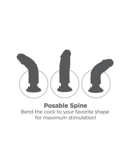 Pene Realístico Vibrador Con Testículos 25.40 cm King Cock