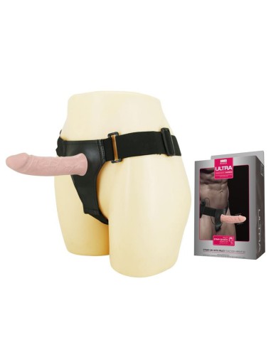 Arnés Con Strap On Hueco y Vbración 15 cm Ultra Passionate