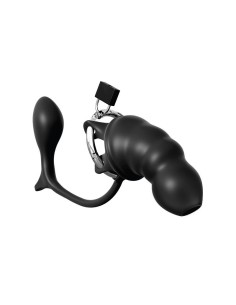 Jaula y Estimulador Anal De Silicona Cock Blocker