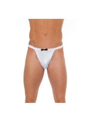 Tanga Blanco Con Lazo Negro Talla Única